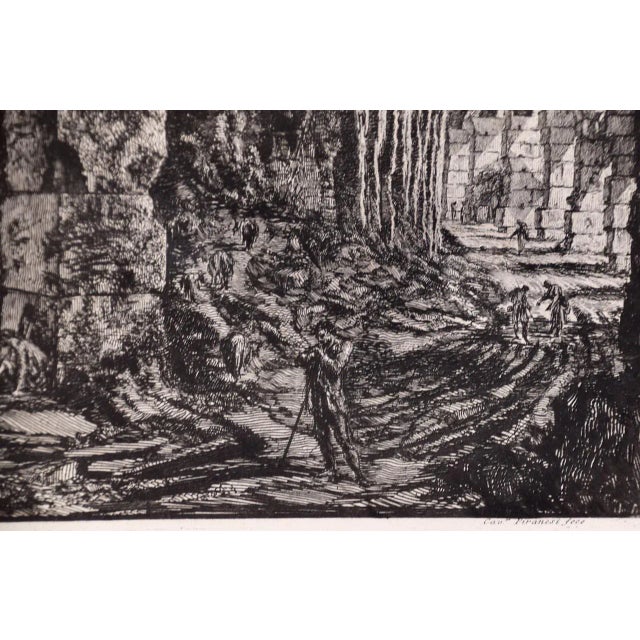 The Roman Colosseum: A Framed 18th Century Etching of the Interior by Giovanni Piranesi, 1766 For Sale - Image 10 of 11