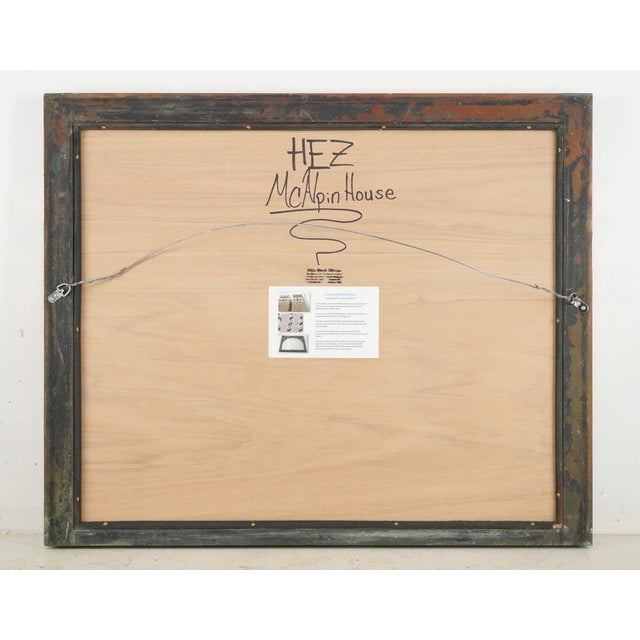 Wood McAlpin Hotel Copper Window Frame Mirror 42 X 34.625 In. For Sale - Image 7 of 7