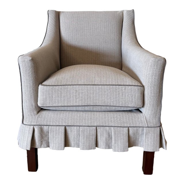 Anette Slip Cover Club Chair For Sale