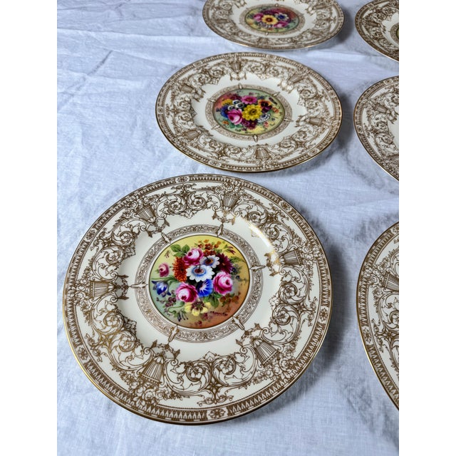Metal 12 Antique Royal Worcester Hand-Painted & Signed Cabinet Plates For Sale - Image 7 of 12