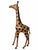 Animal Skin Vintage Leather-Clad Giraffe Figurine For Sale - Image 7 of 12