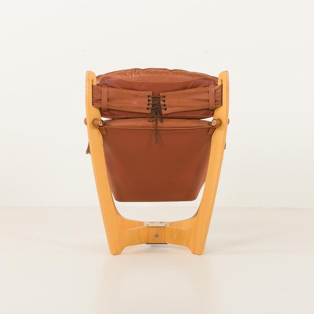 Mid-Century Modern Luna Lounge Chair by Odd Knutsen for Hjellegjerde, Norway, 1970s For Sale - Image 3 of 18