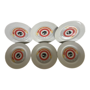 1960s Set of 6 French Cheese Plates