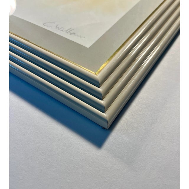 1980s 1980s Vintage Watercolor Flowers Painting by C. Williams Signed For Sale - Image 5 of 6