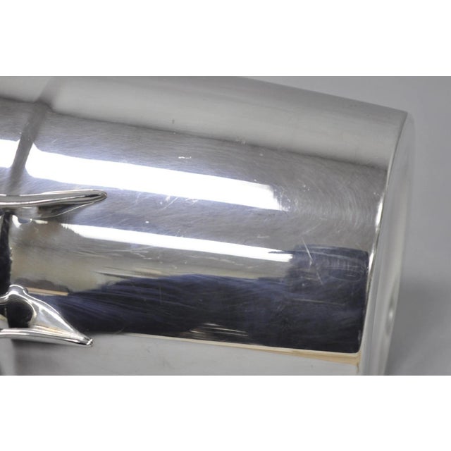 Vintage Crescent Mid Century Modern Silver Plated Champagne Chiller Ice Bucket For Sale - Image 10 of 13