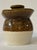 Farmhouse Vintage Mid 20th Century Hand Made Brown & Cream Glazed Honey Jar For Sale - Image 3 of 9