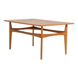Oak Coffee Table by Karl-Erik Ekselius for Joc, Sweden, 1950s For Sale