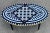 1960s Mid-Century Modern Tile Top Black & White Mosaic Oval Coffee Table For Sale - Image 5 of 13