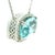 18k White Gold 20 Carat Aquamarine and 2 Carat Diamond Necklace For Sale In Miami - Image 6 of 11