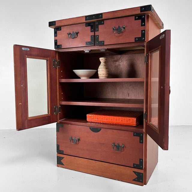 Japanese Tansu Storage Cabinet, 1980s For Sale - Image 4 of 16