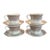 Vintage English, Royal Staffordshire, Brown and White Teacup and Saucers - Set of 4 For Sale