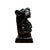 Mexican Vintage Taxco 925 Mexican Sterling Silver and Obsidian Aztec Head Sculpture For Sale - Image 3 of 8