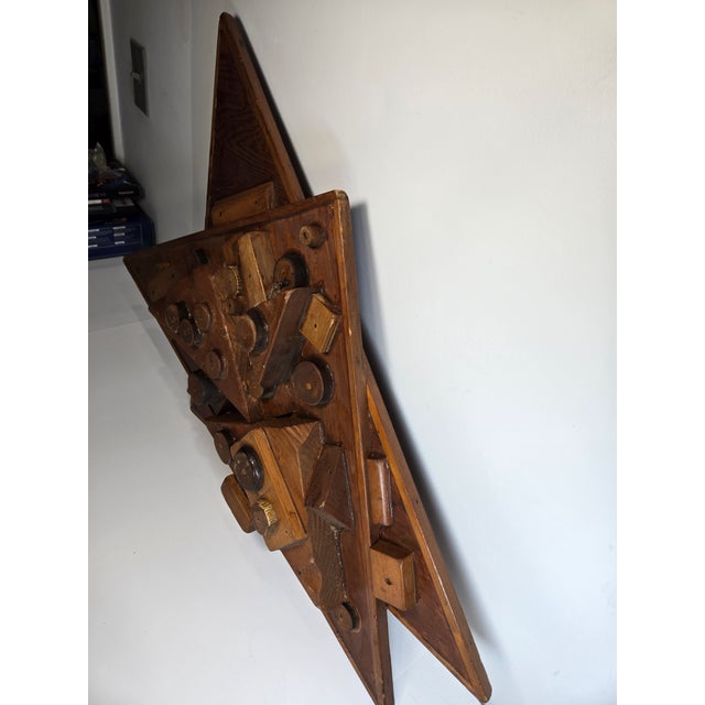 1980s George Marinko Abstract Wooden Sculpture For Sale - Image 9 of 16