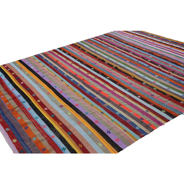 Handwoven in wool, this vintage 8x11 kilim is the newest piece gracing Rug & Kilim’s coveted Vintage collection. On the...