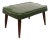 Green Faux Leather Ottoman, 1985 For Sale