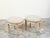 Beige Pair of French Neoclassical Style Bleached Wood Stools with New Upholstery For Sale - Image 8 of 10
