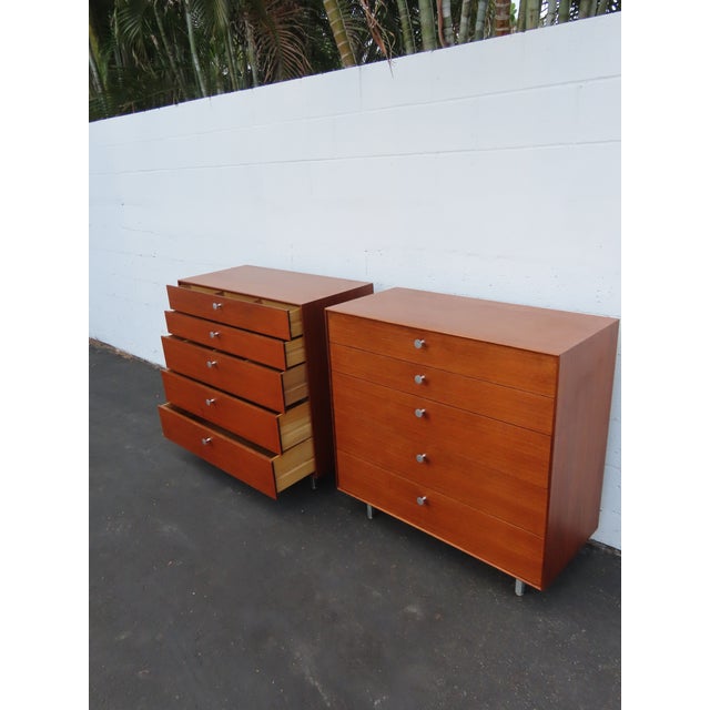 George Nelson for Herman Miller Mid Century Tall Chest of Drawers a Pair 6594 For Sale - Image 15 of 18