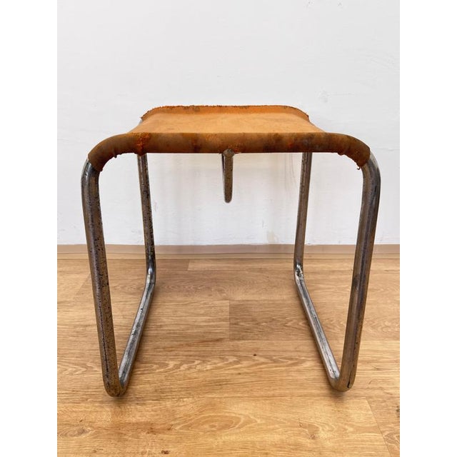 Bauhaus Tubular Chrome Steel Stool from Eisengarn, 1930 For Sale - Image 9 of 11