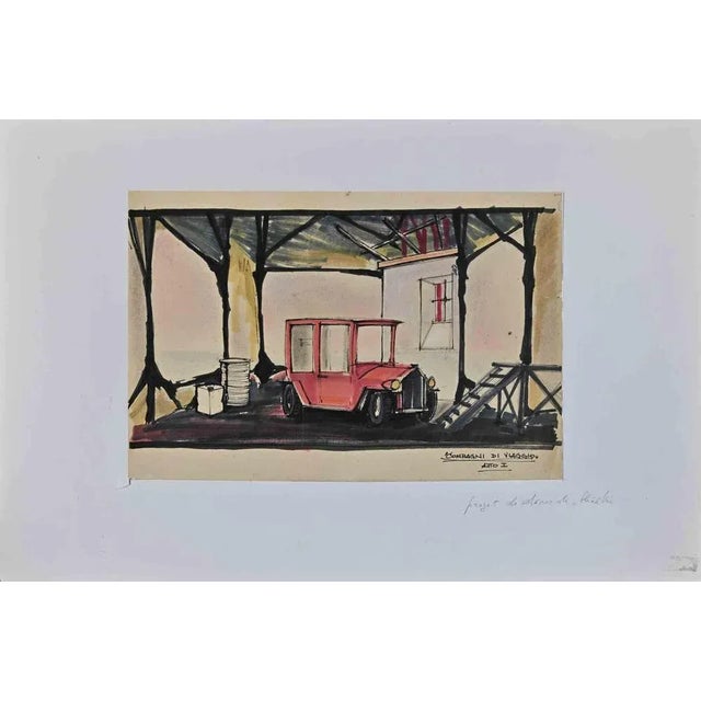 Modern Unknown, Travel Companions, Original Drawing, 1925 For Sale - Image 3 of 3