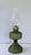 Vintage Green Pebble Glass Kerosene Oil Lamp With P&a Eagle Burner For Sale - Image 4 of 12