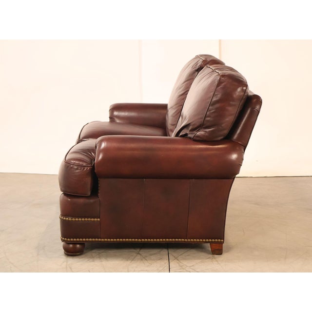 Hancock & Moore Traditional Leather Loveseat For Sale - Image 13 of 18