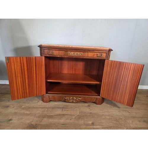 Vintage French Buffet with Marble Top, 1920s For Sale - Image 3 of 8