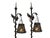 These are surprisingly small at just over 4' tall! Solid cast in bronze, including the shade. We suspect they were...
