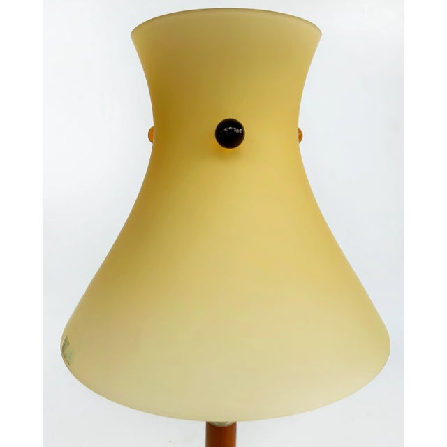 Vintage Itre Murano Venezia Murano Glass Table Lamp in Wood, "Carlotta" For Sale In Miami - Image 6 of 12