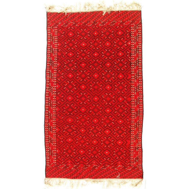 1960s 1960s Persian Pasargad N Y Yamoud Sumak Weave Rug - 6'4" X 11' For Sale - Image 5 of 5