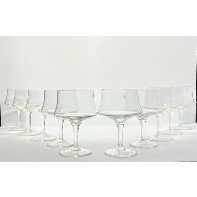 1980s Vintage Set of 10 Clear Cocktail Coupe Glasses 5 7/8” 12oz Barware Good vintage condition. No chips, cracks, or...