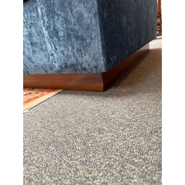 2000 - 2009 Black Label Home Bespoke Crushed Velvet Sectional, Teal For Sale - Image 5 of 12