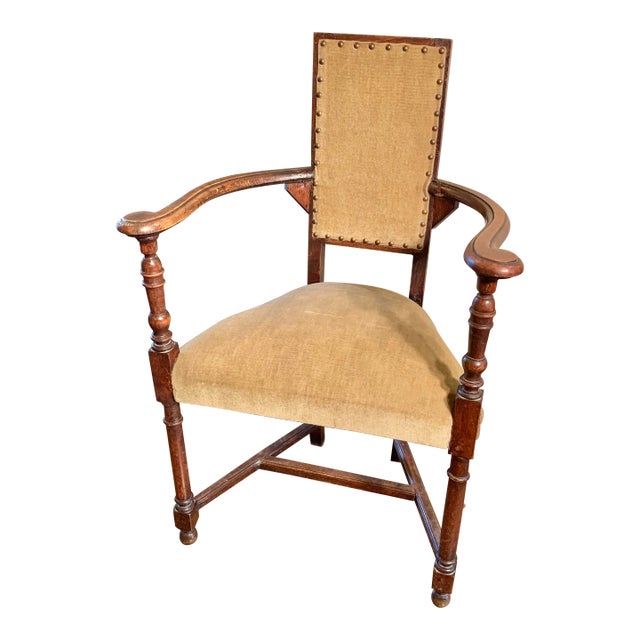 19th Century French Walnut Armchair For Sale