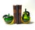 "Rare and Beautiful Color" Murano Mid Century 1950's Art Glass Apple and Pear Bookends For Sale - Image 11 of 11