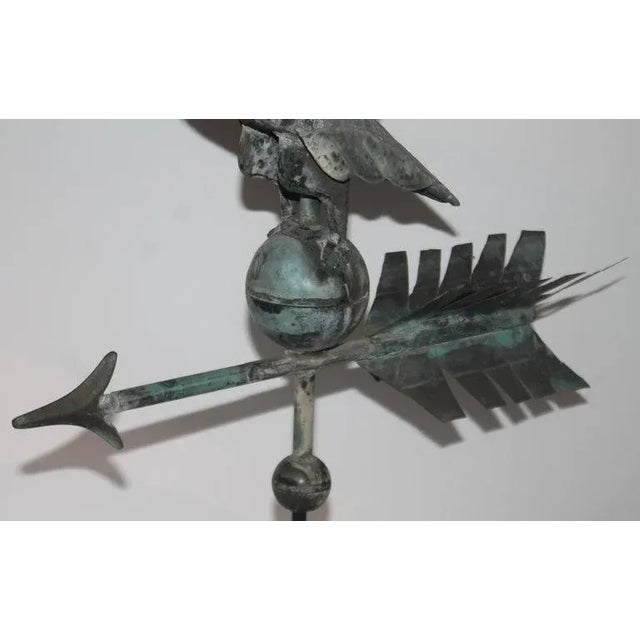 19thc Eagle Full Body Weathervane on Stand For Sale - Image 9 of 11
