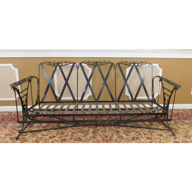 Vintage Lee Woodard & Sons Wrought Iron Glider Sofa Chairish