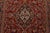 Kashan Rug 4’7” X 7’1” Red Wool Vintage Traditional Hand-Knotted Carpet For Sale - Image 9 of 13