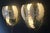 Gold and White Murano Glass Sconces in Leaf Shape, 1980s, Set of 2 For Sale - Image 9 of 18