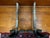 Vintage Black Wrought Iron Andirons With Urn Finials, a Pair For Sale - Image 6 of 8