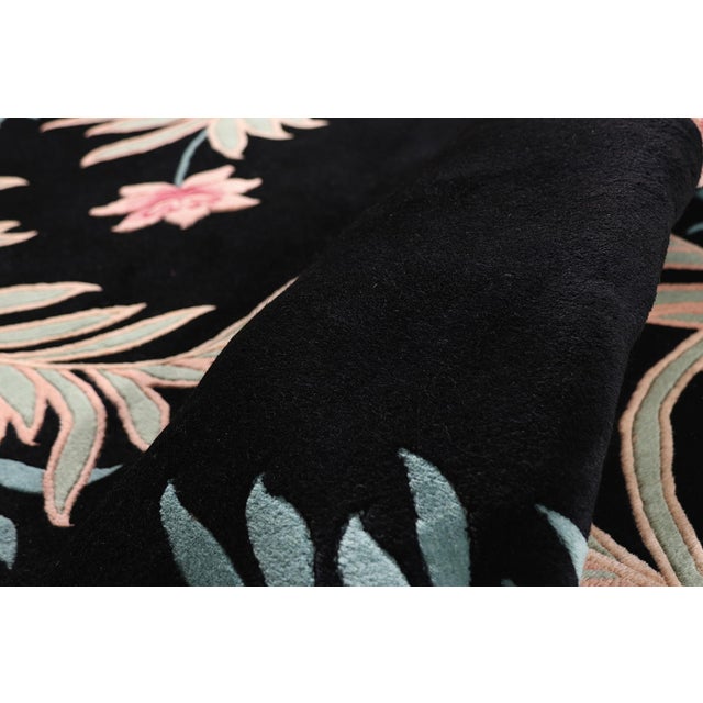 Black Vintage Chinese Art Deco Rug, 05'06 X 08'07 For Sale In Dallas - Image 6 of 10