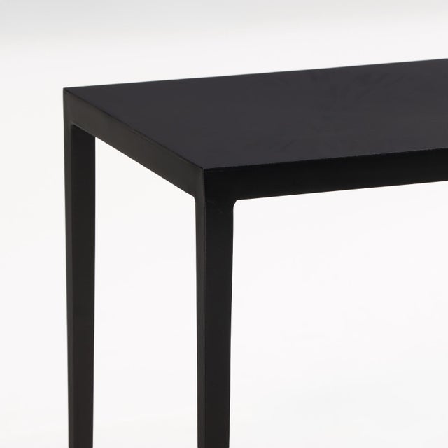 Early 21st Century A Pair of Iron Console Tables in the Manner of Jean-Michel Frank For Sale - Image 5 of 8