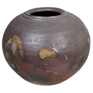 Earthenware Bizen-Yaki Tsubo Vase, Japan, 1920s For Sale