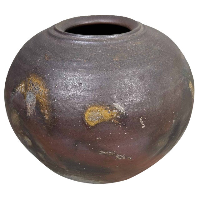 Earthenware Bizen-Yaki Tsubo Vase, Japan, 1920s For Sale