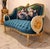 Make a dramatic statement with this French Rococo-inspired sofa, featuring rich green velvet upholstery and an elaborately...
