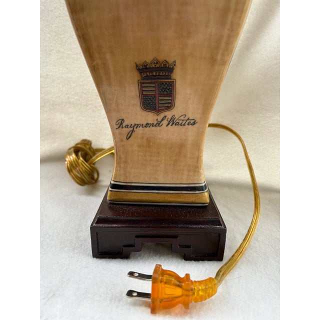 1990s 1990s Hollywood Regency Raymond Waites Designer Ceramic Palm Tree Lamp For Sale - Image 5 of 7