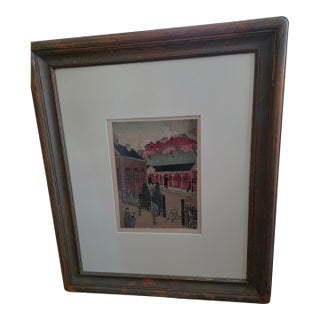 Shimbashi Station Meiji Era Utagawa School Hiroshigi For Sale