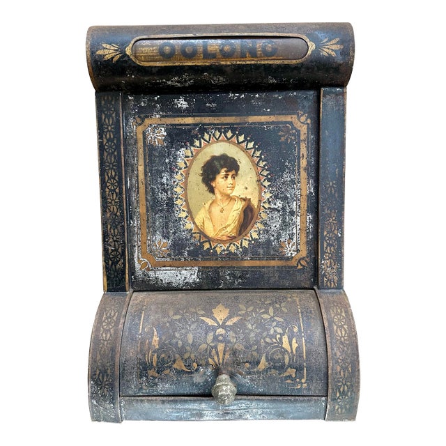 19th Century Mercantile General Store Counter Display Canister For Sale