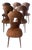 Plywood Dining Chairs from Baumann, France, 1950s, Set of 6 For Sale