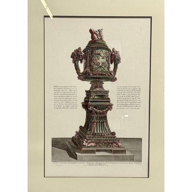 Giovanni Battista Piranesi Style, Framed Antique Vase Engravings, 1970s For Sale - Image 11 of 17