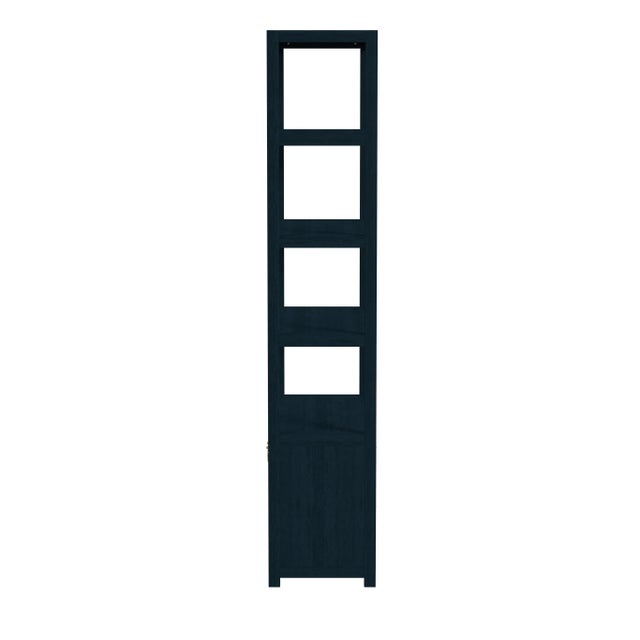 Spritely Home Accent Furniture Lark 4-Tier Etagere Bookcase Cabinet, Navy Blue For Sale - Image 4 of 7