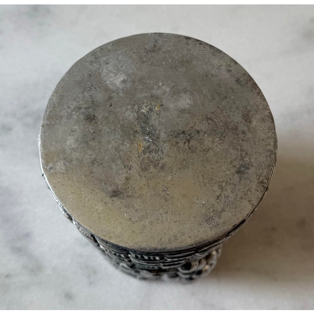 Silver Vintage Pewter Wine Cooler For Sale - Image 8 of 8